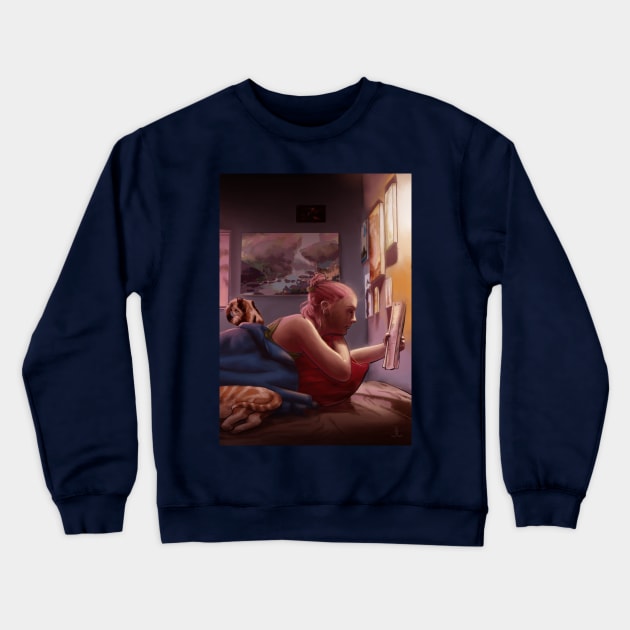 Informaholic - Bedtime Stories Crewneck Sweatshirt by J.S. Lange